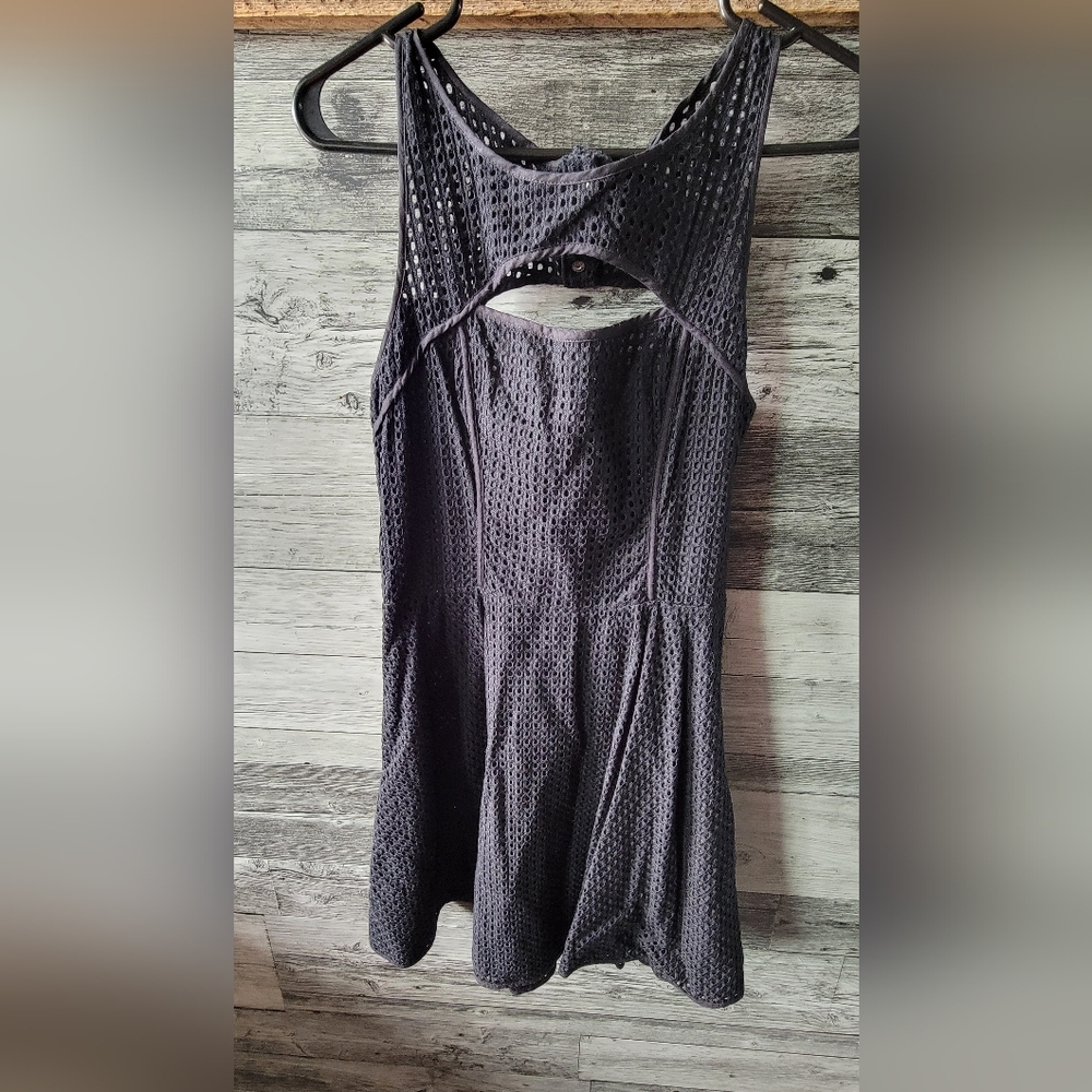 Guess Black Eyelet Dress